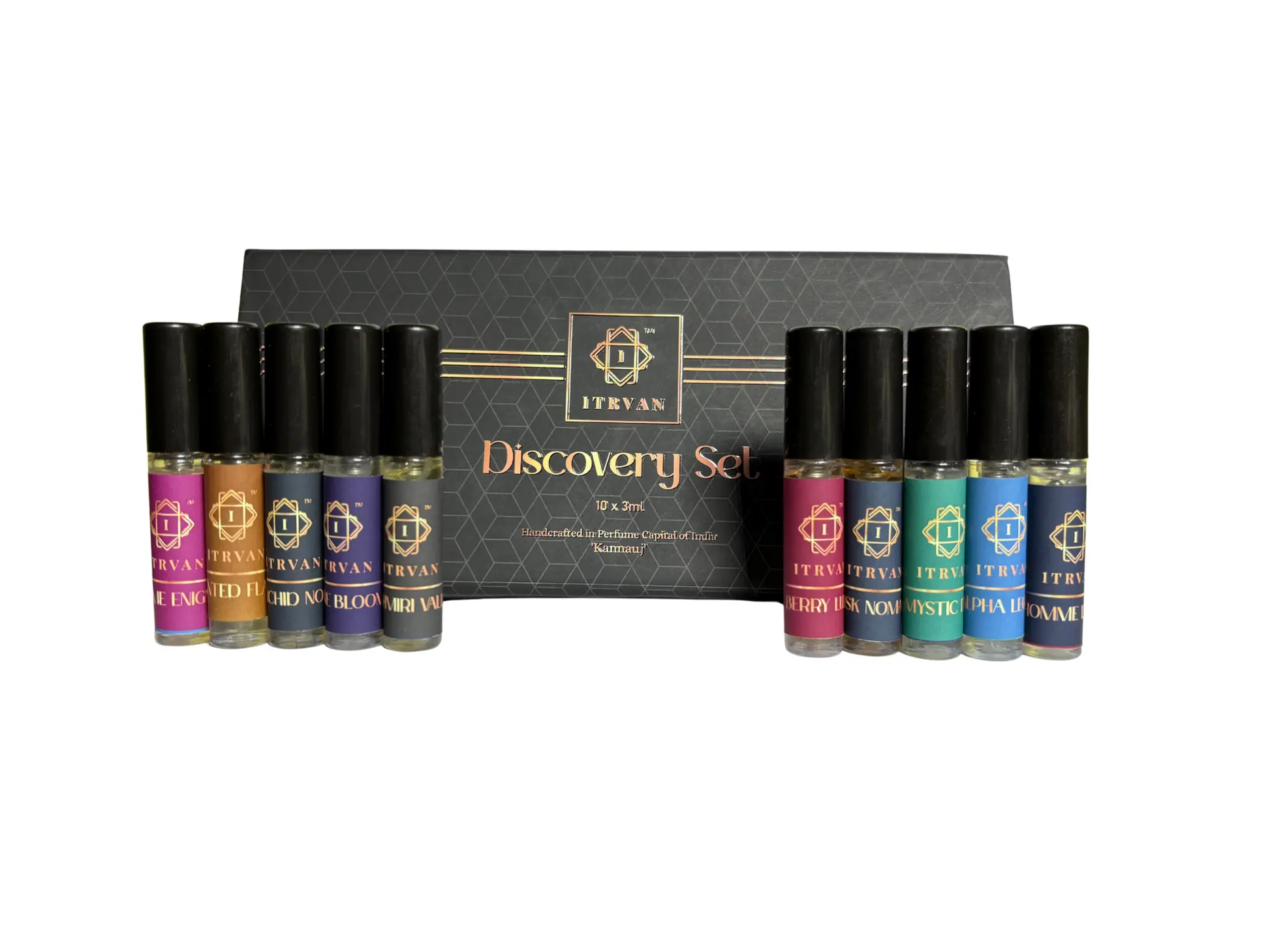 Perfume Discovery Set - Pack Of 10 (3ml each) Perfume Spray Itrvan Perfumes